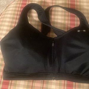 Under Armour size large. Zip front bra